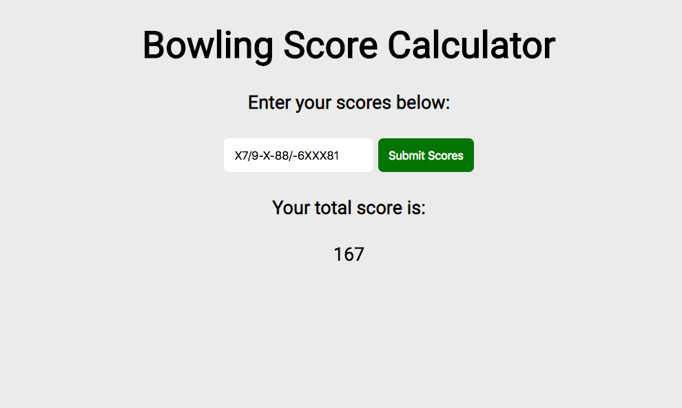 Bowling Score Calculator